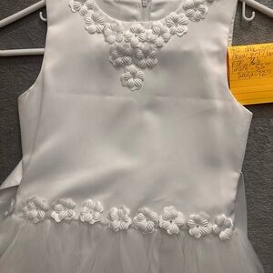 White Floral Embellished Dress